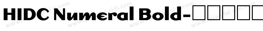 HIDC Numeral Bold字体转换